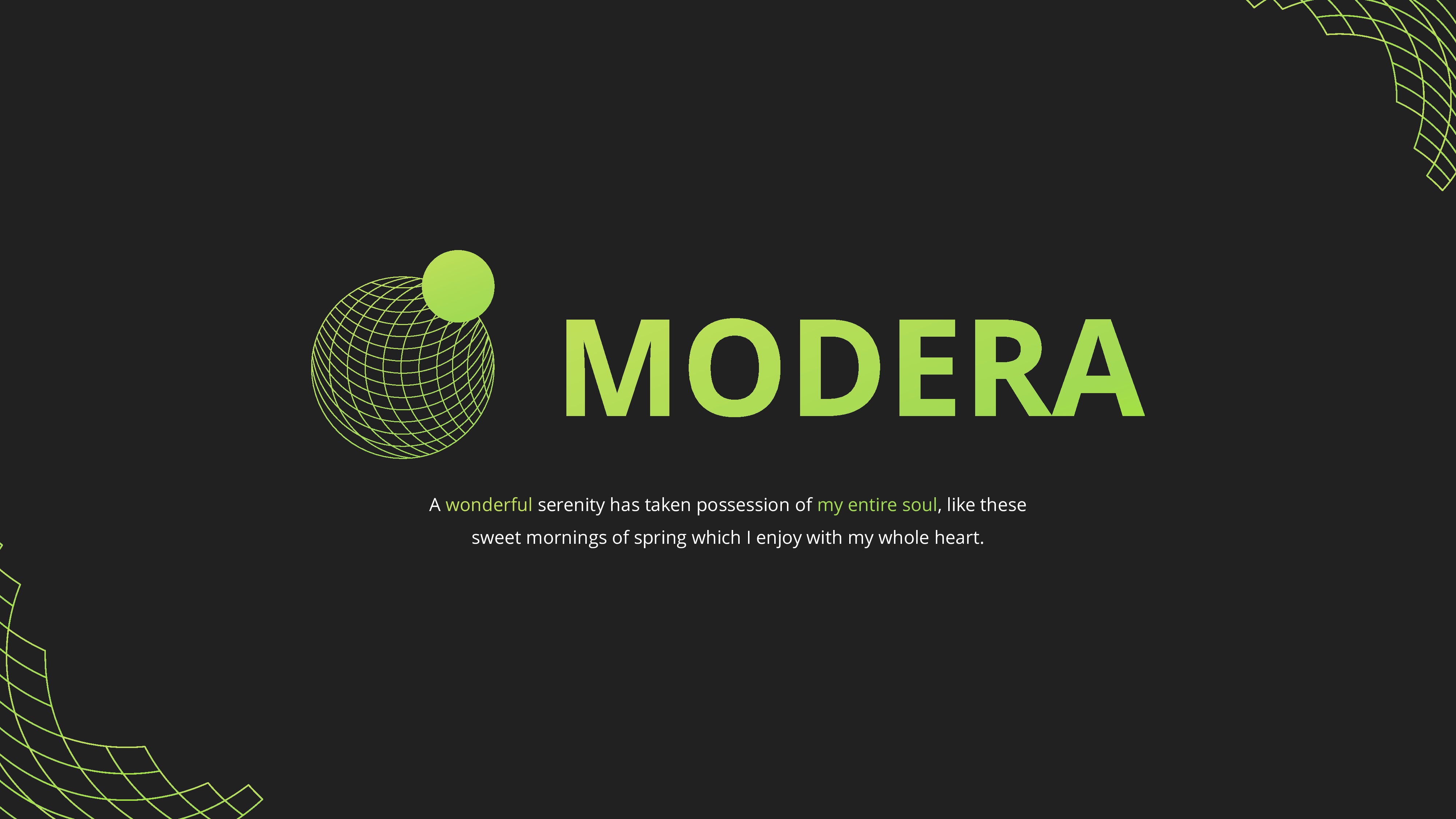 MODERA PowerPoint Template green