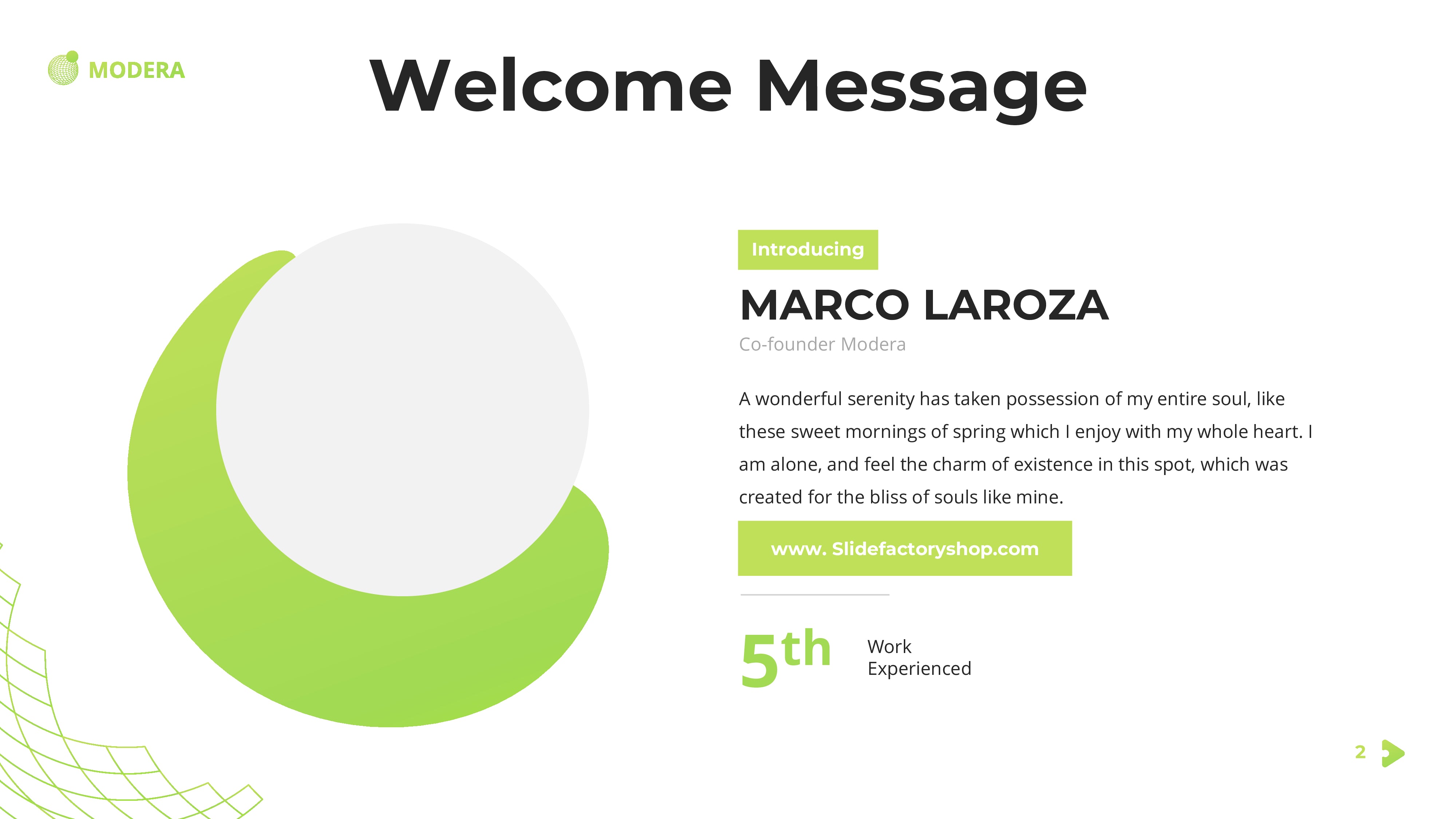 MODERA PowerPoint Template green