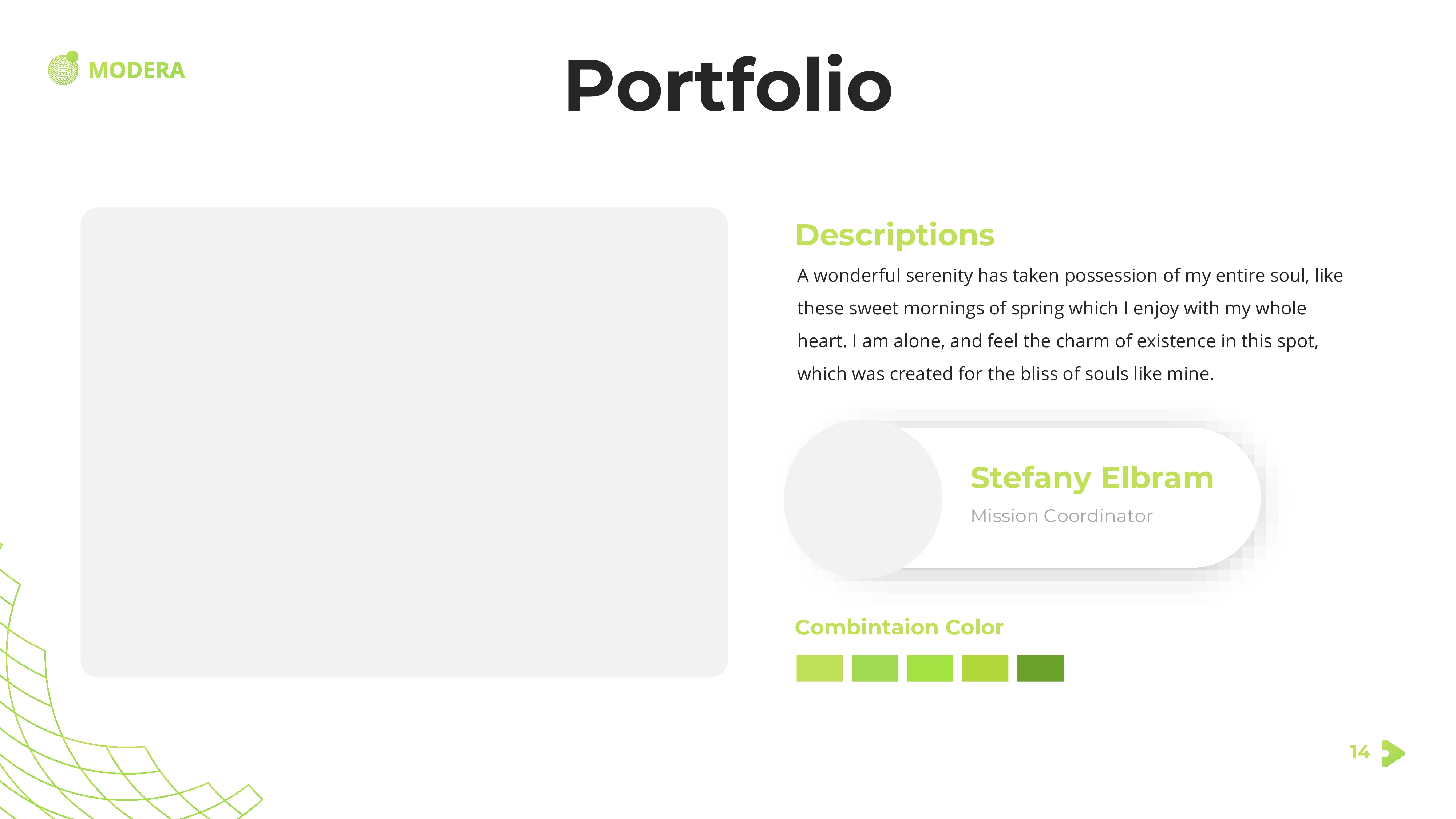 MODERA PowerPoint Template green