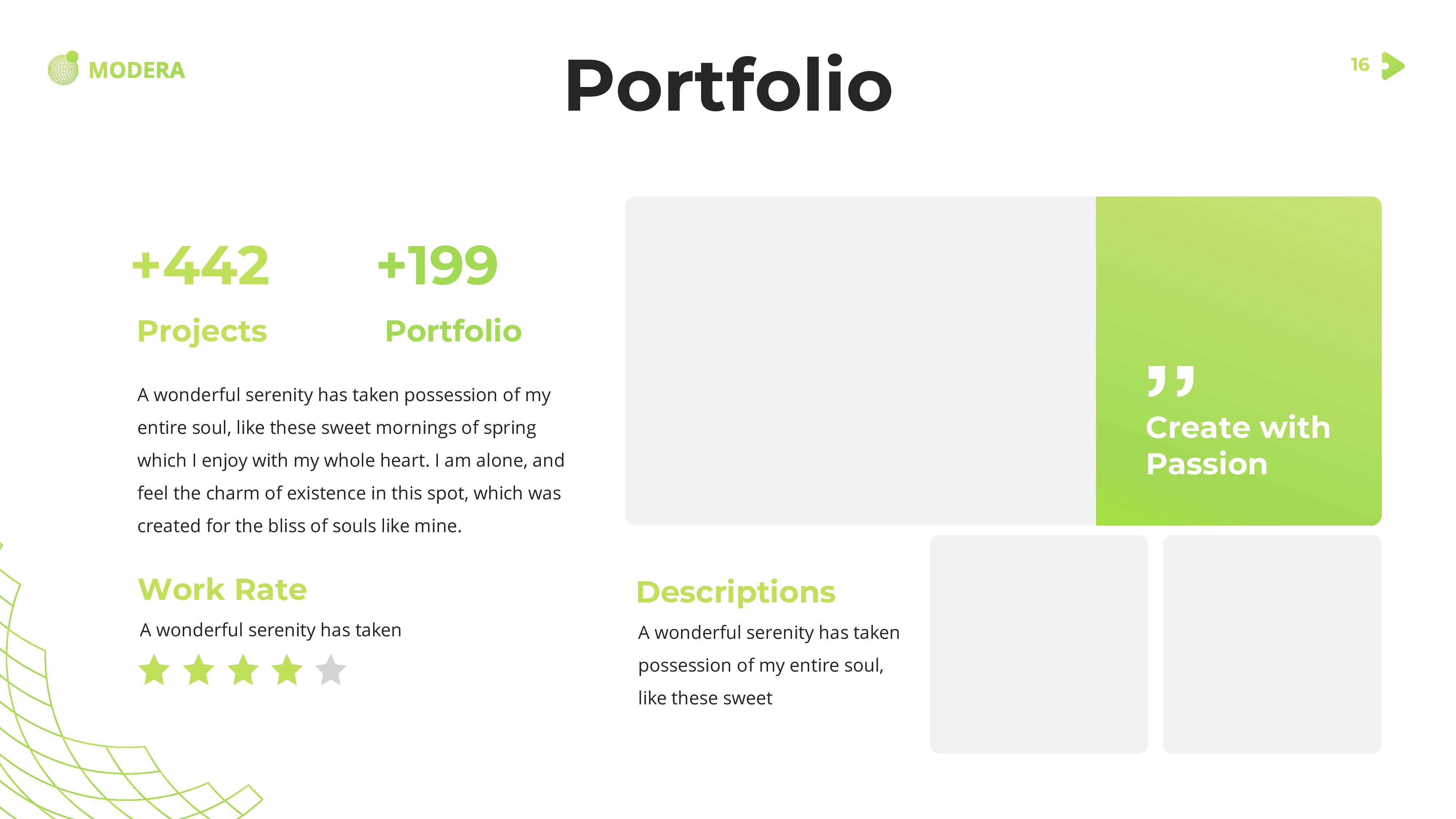 MODERA PowerPoint Template green