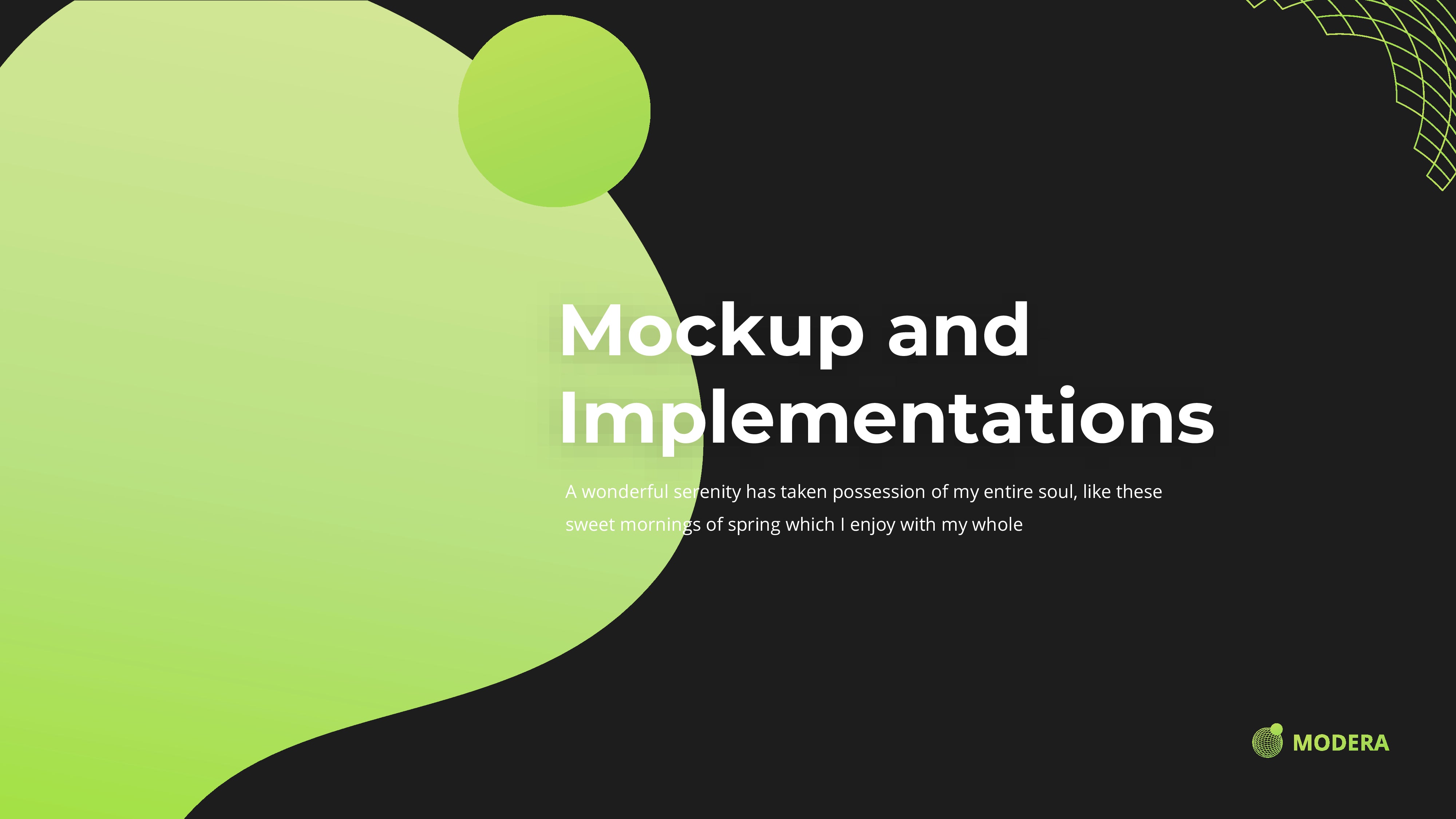 MODERA PowerPoint Template green