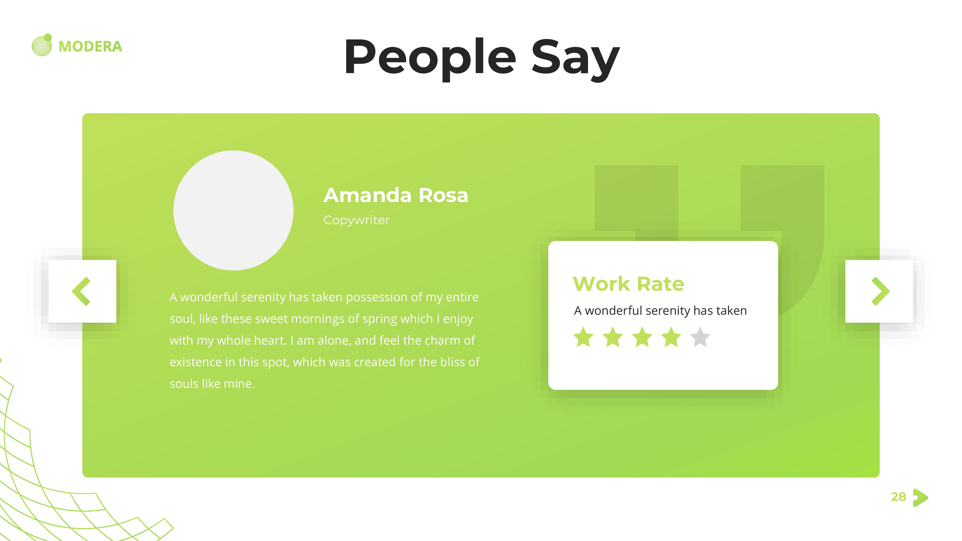 MODERA PowerPoint Template green