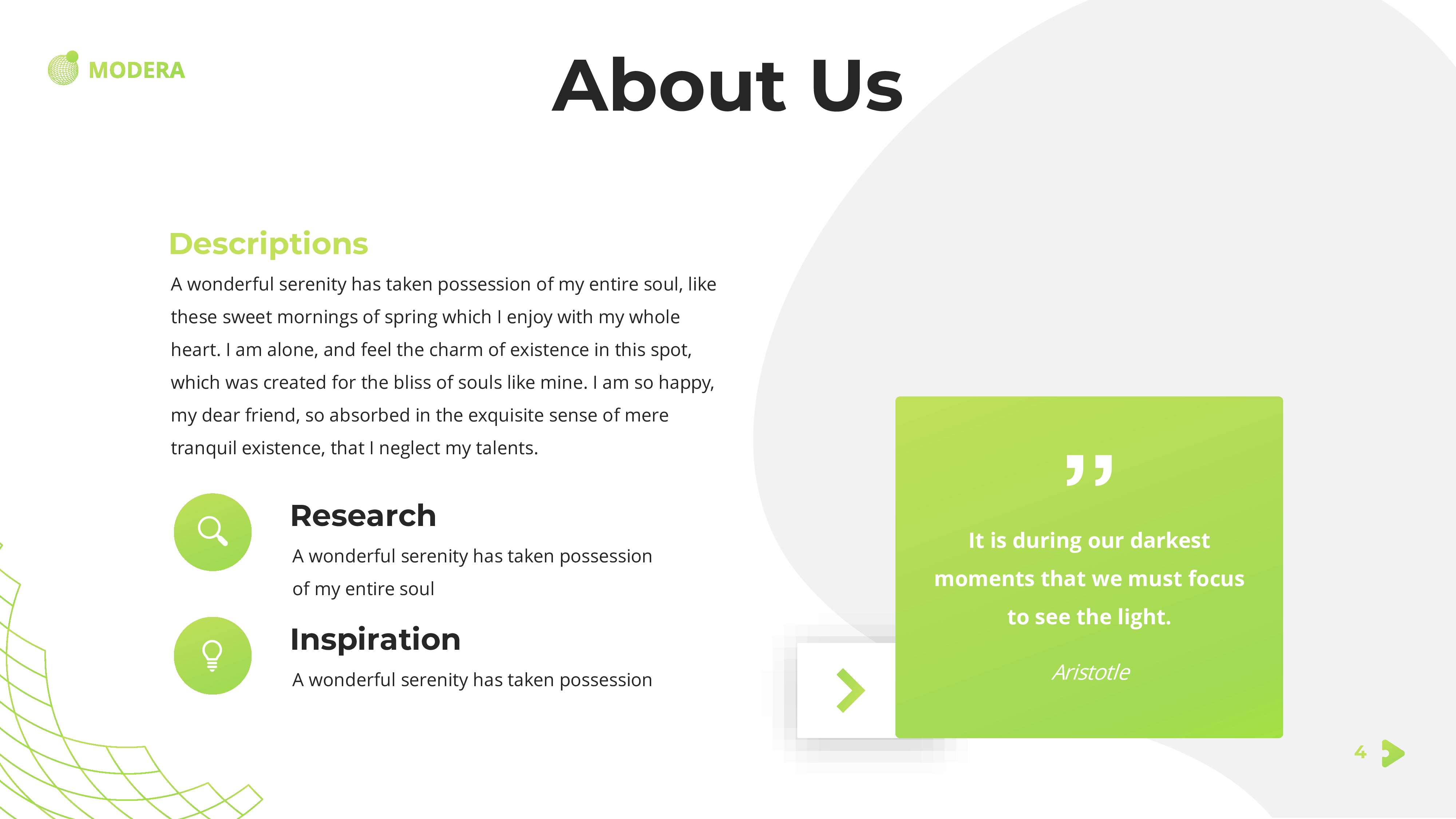 MODERA PowerPoint Template green