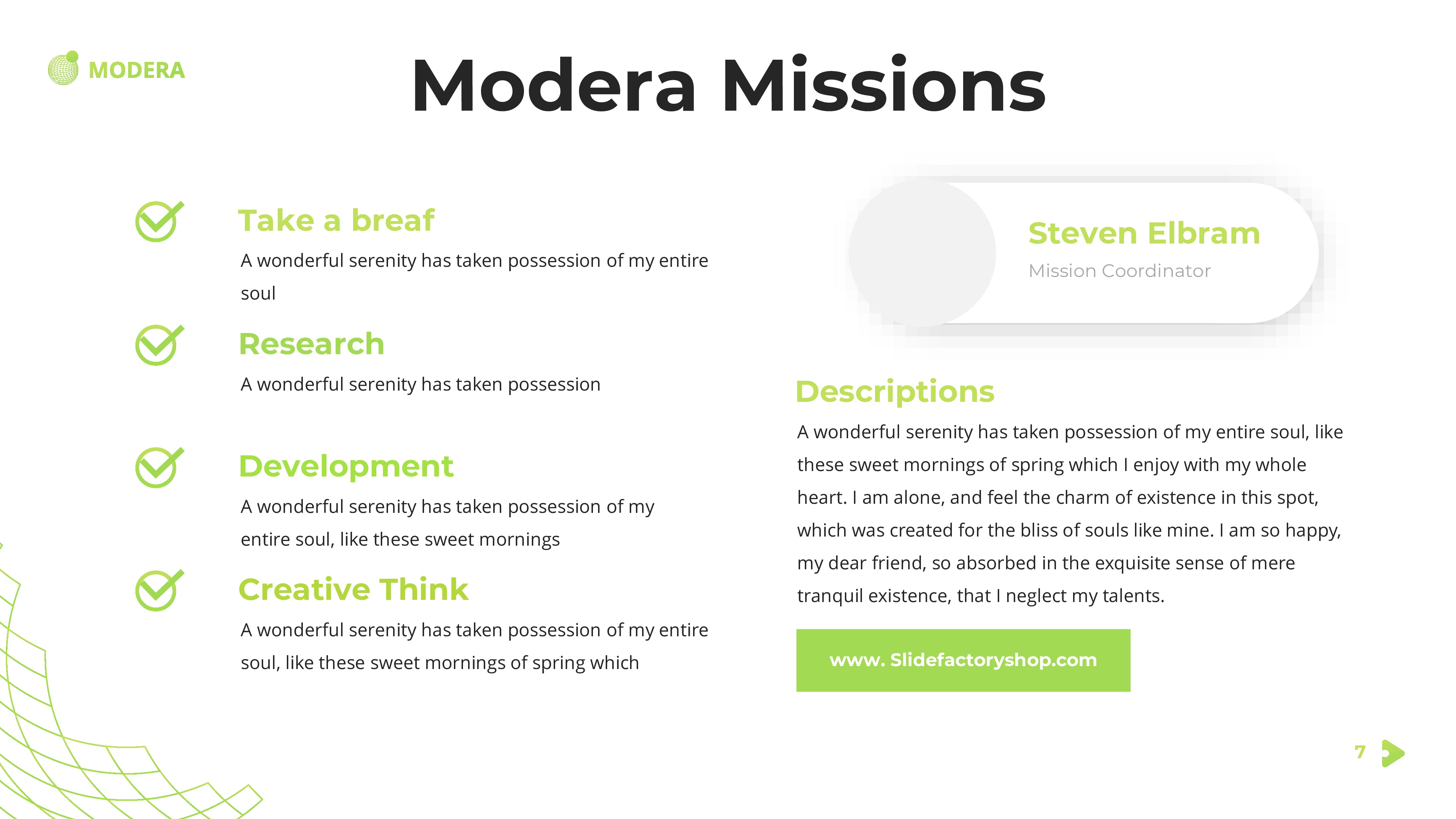 MODERA PowerPoint Template green