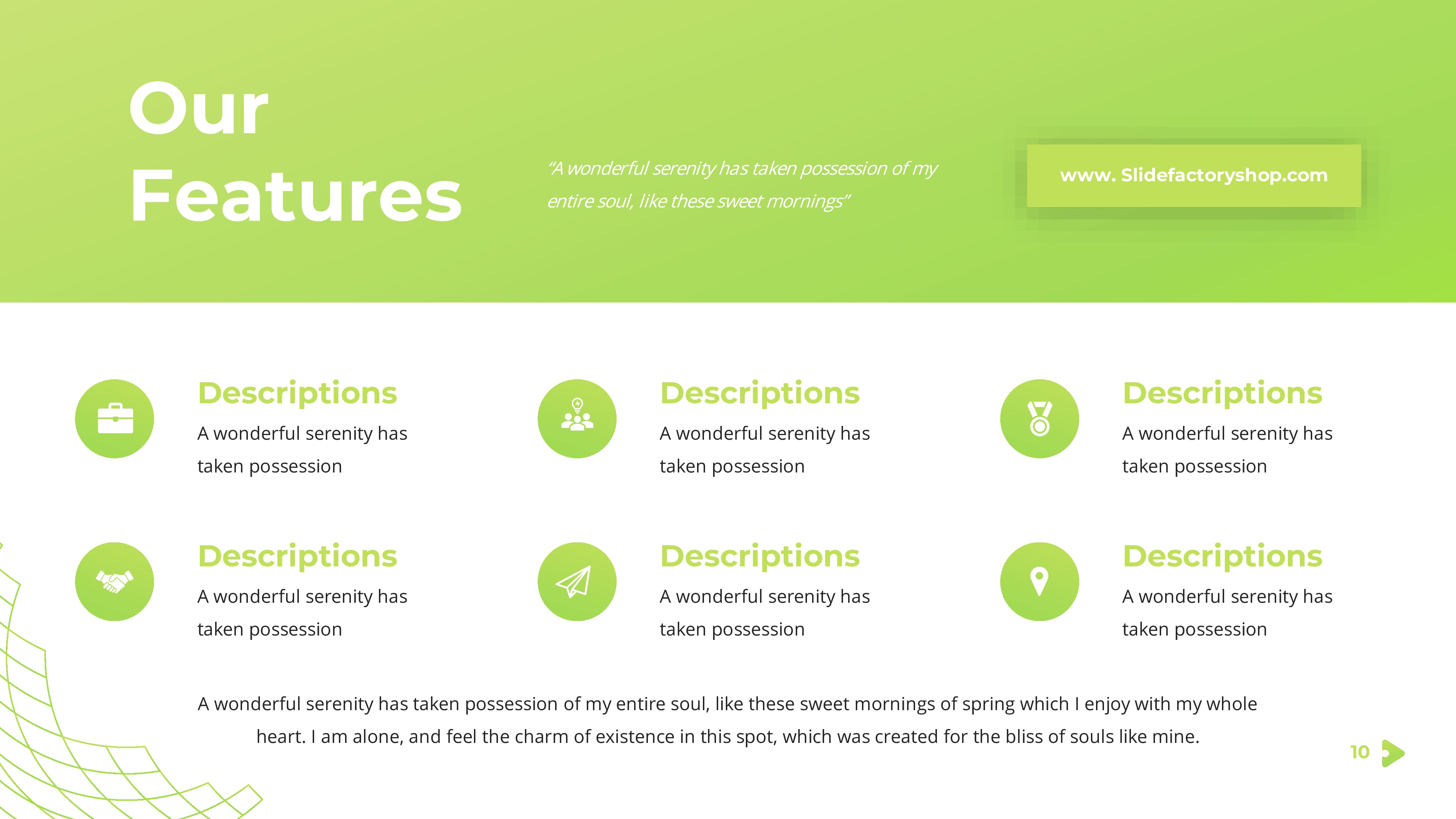 MODERA PowerPoint Template green