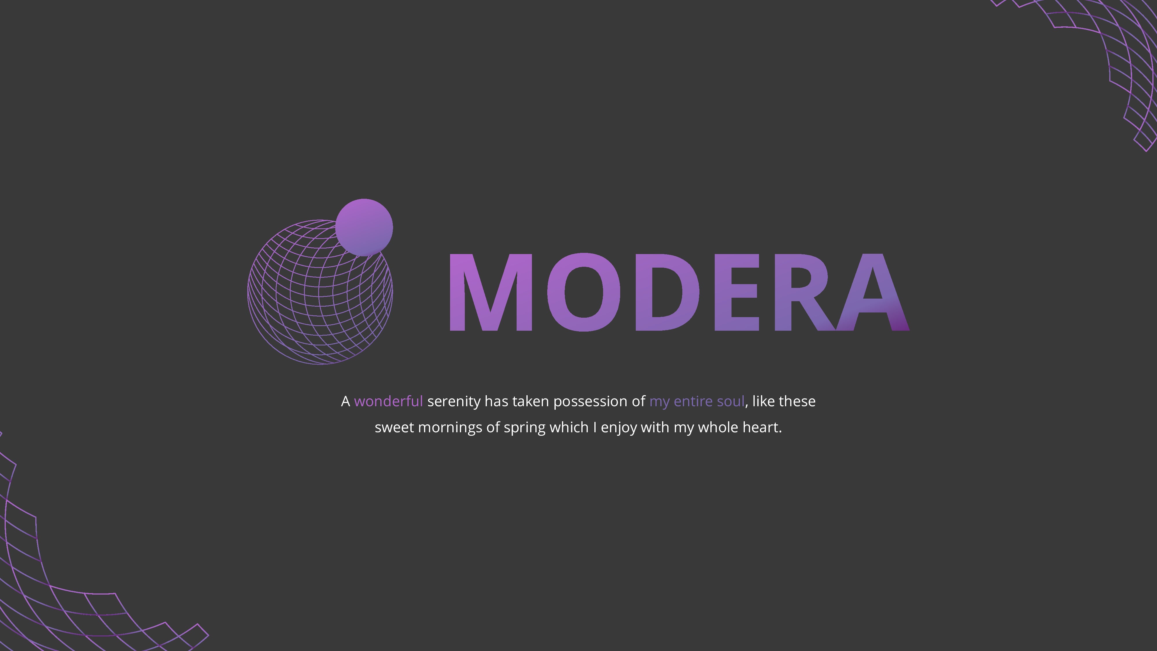 MODERA PowerPoint template purple