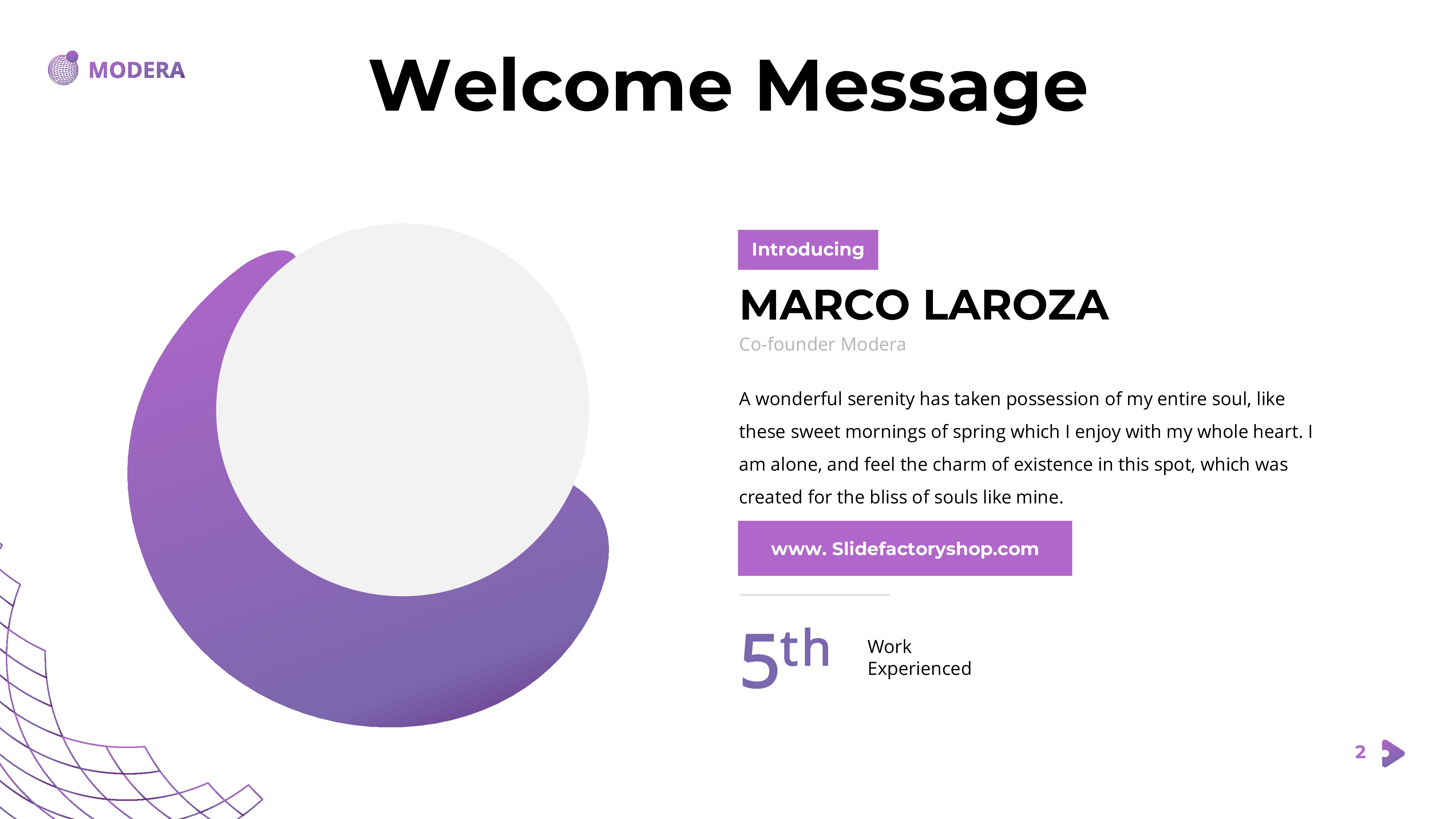 MODERA PowerPoint template purple