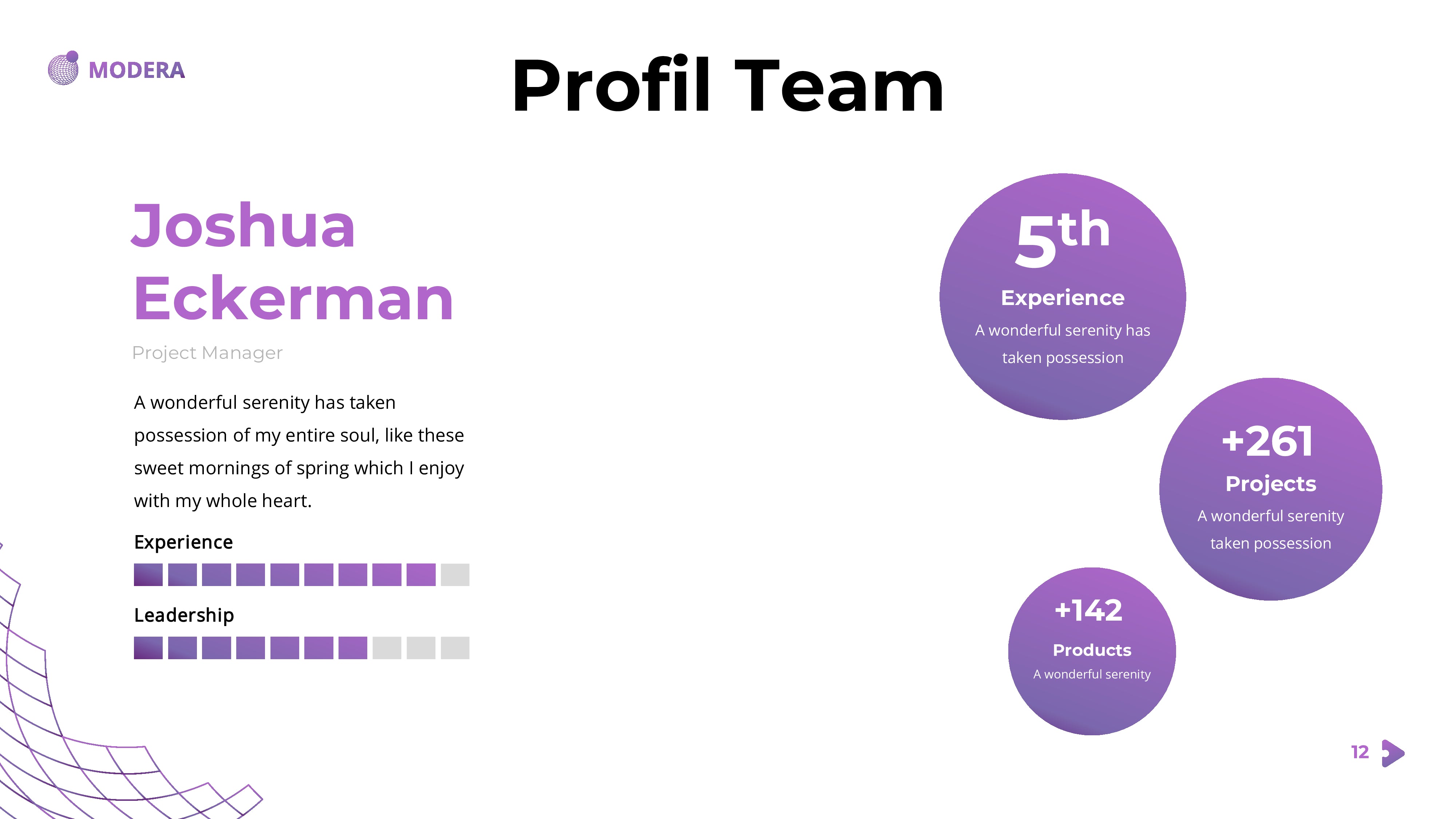 MODERA PowerPoint template purple