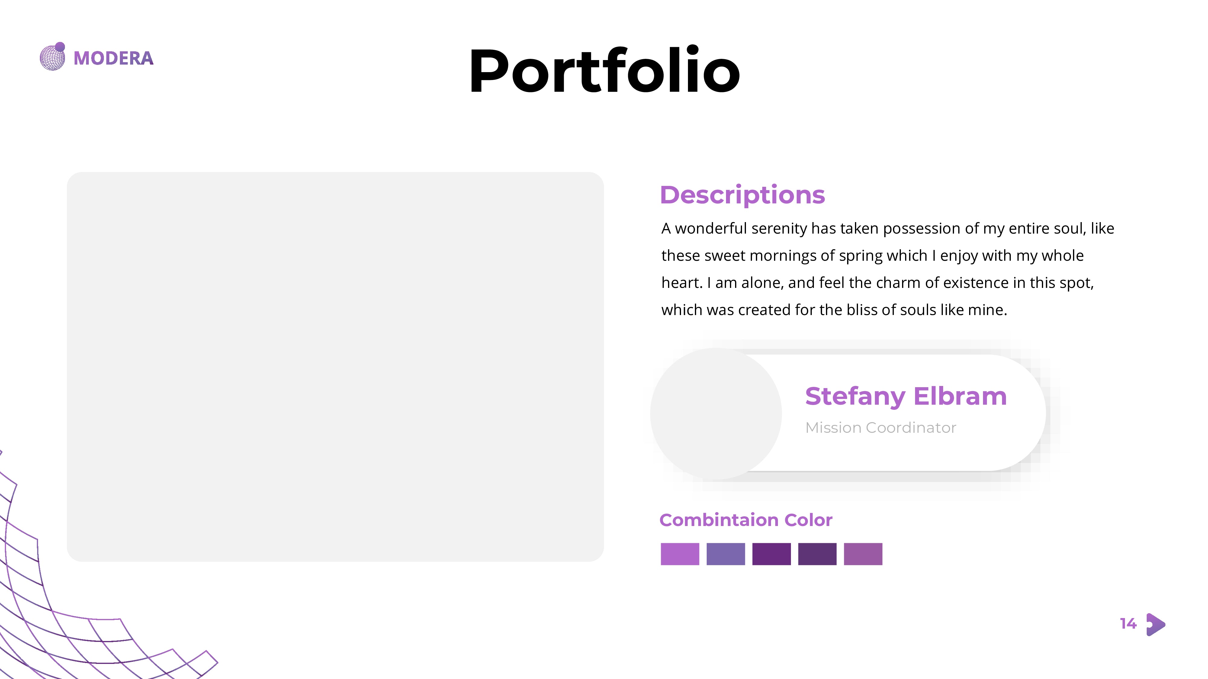 MODERA PowerPoint template purple