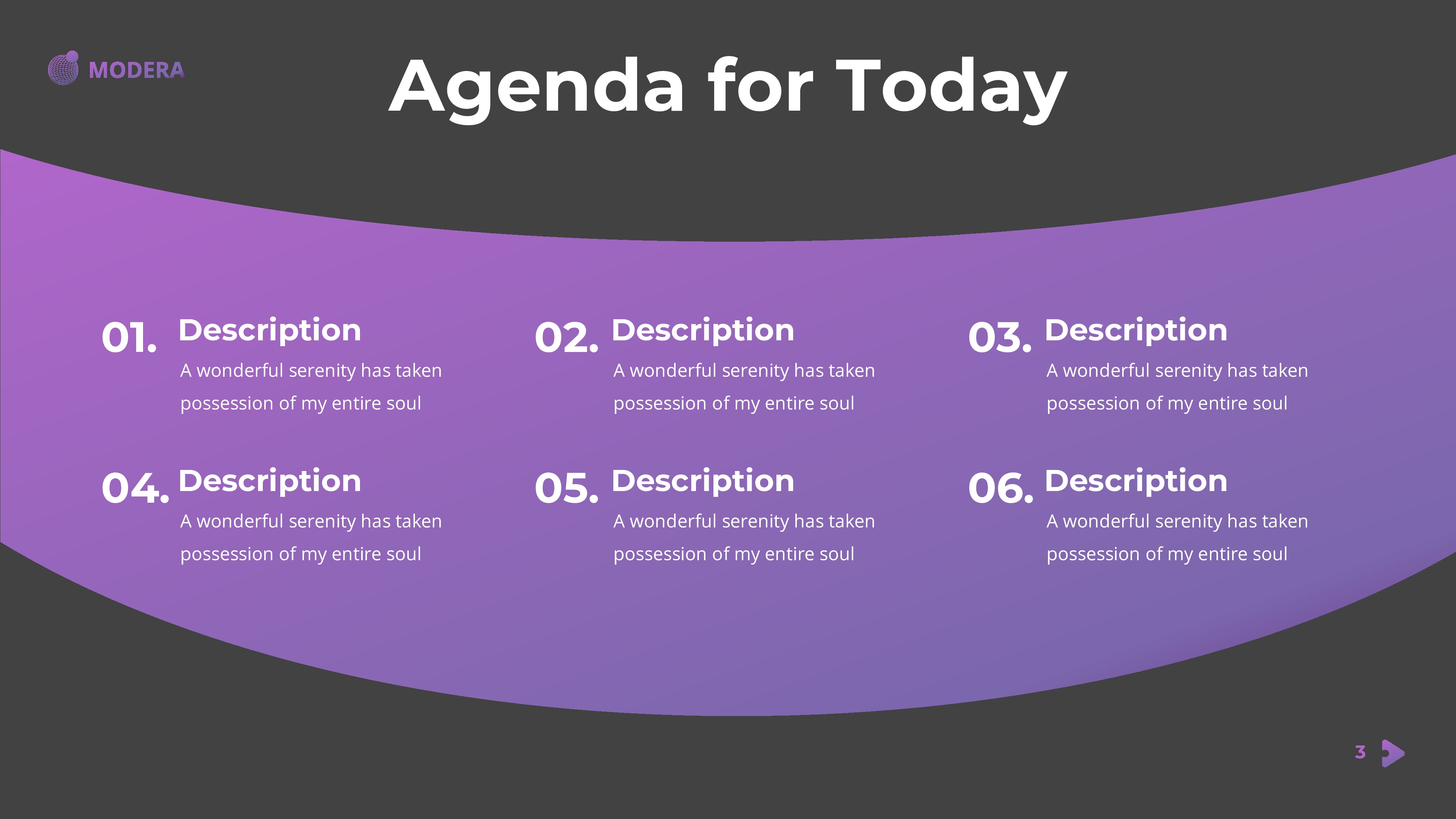 MODERA PowerPoint template purple