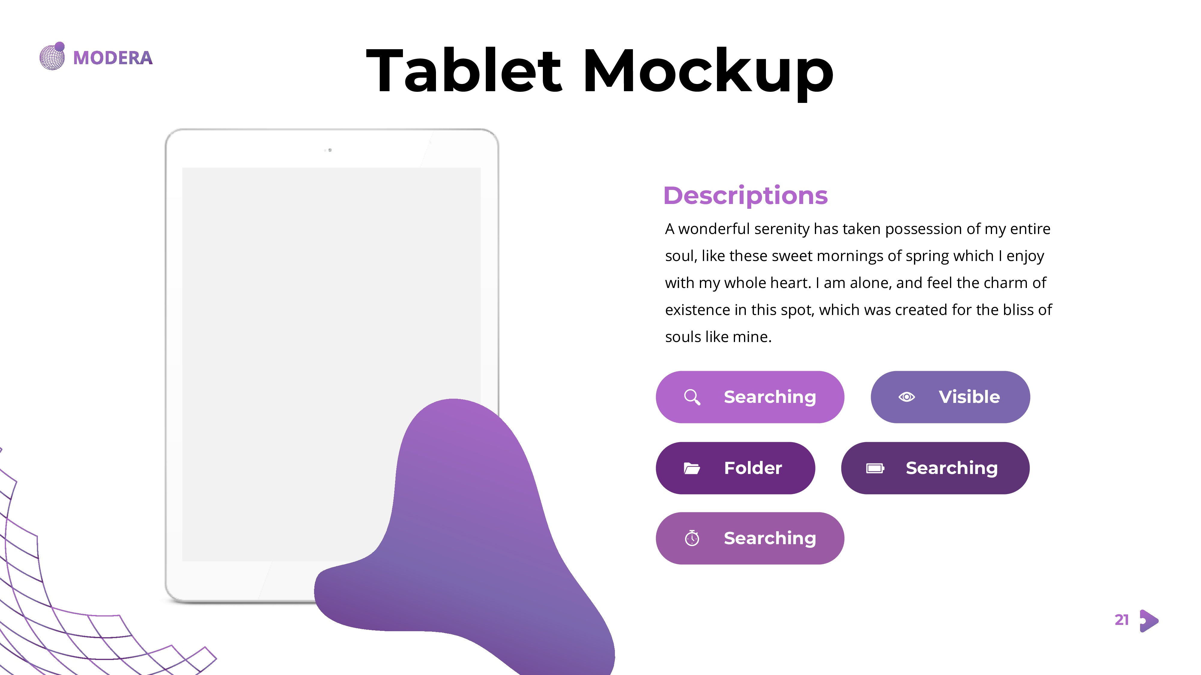 MODERA PowerPoint template purple