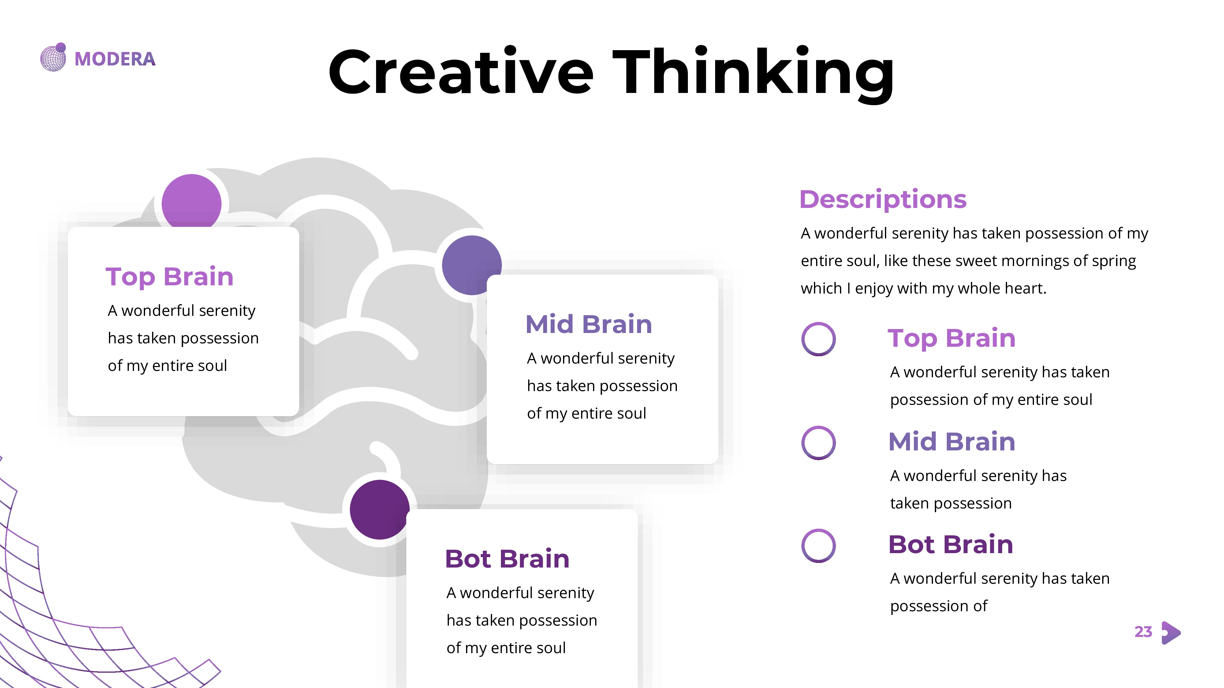 MODERA PowerPoint template purple