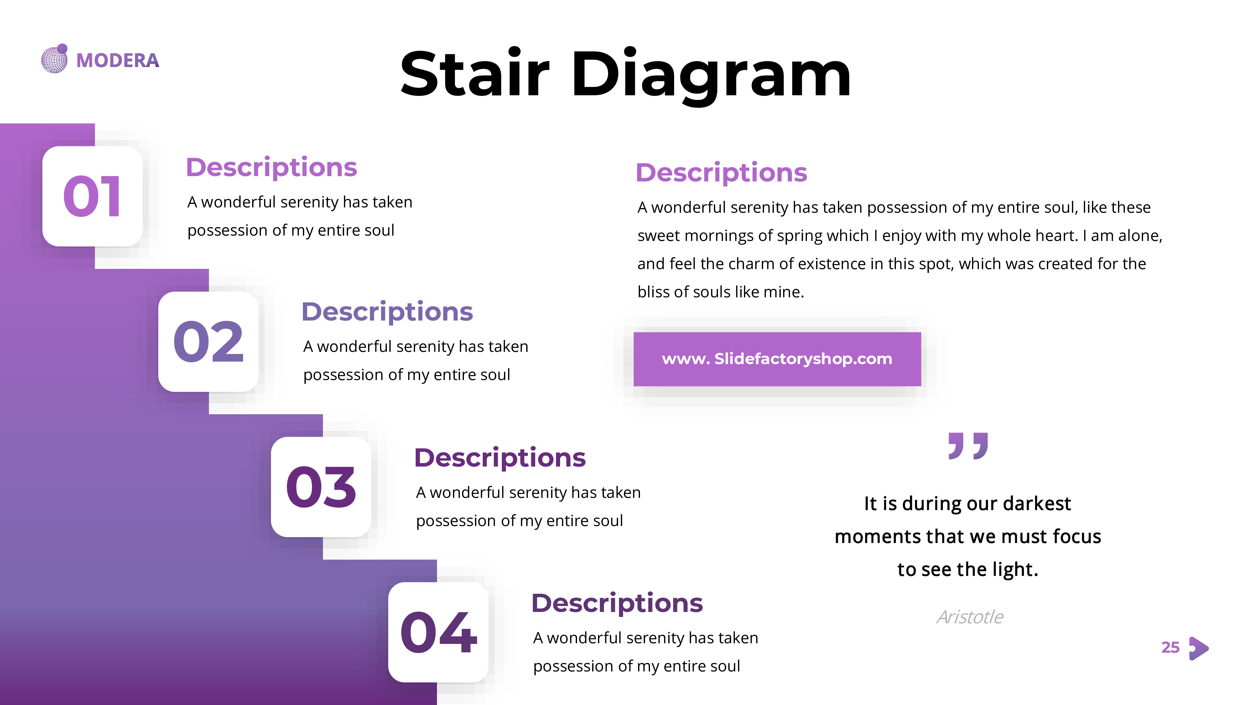 MODERA PowerPoint template purple