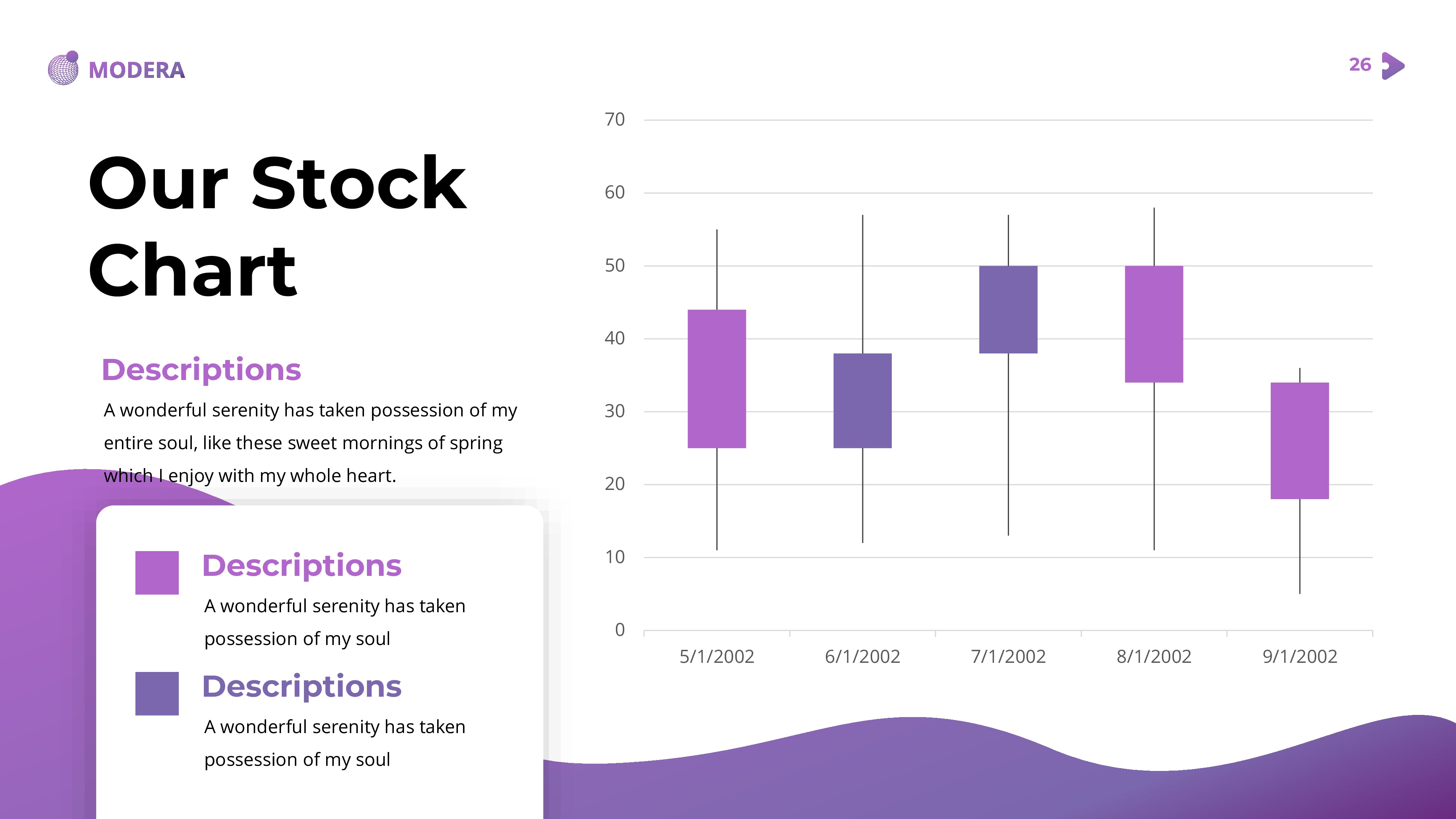 MODERA PowerPoint template purple