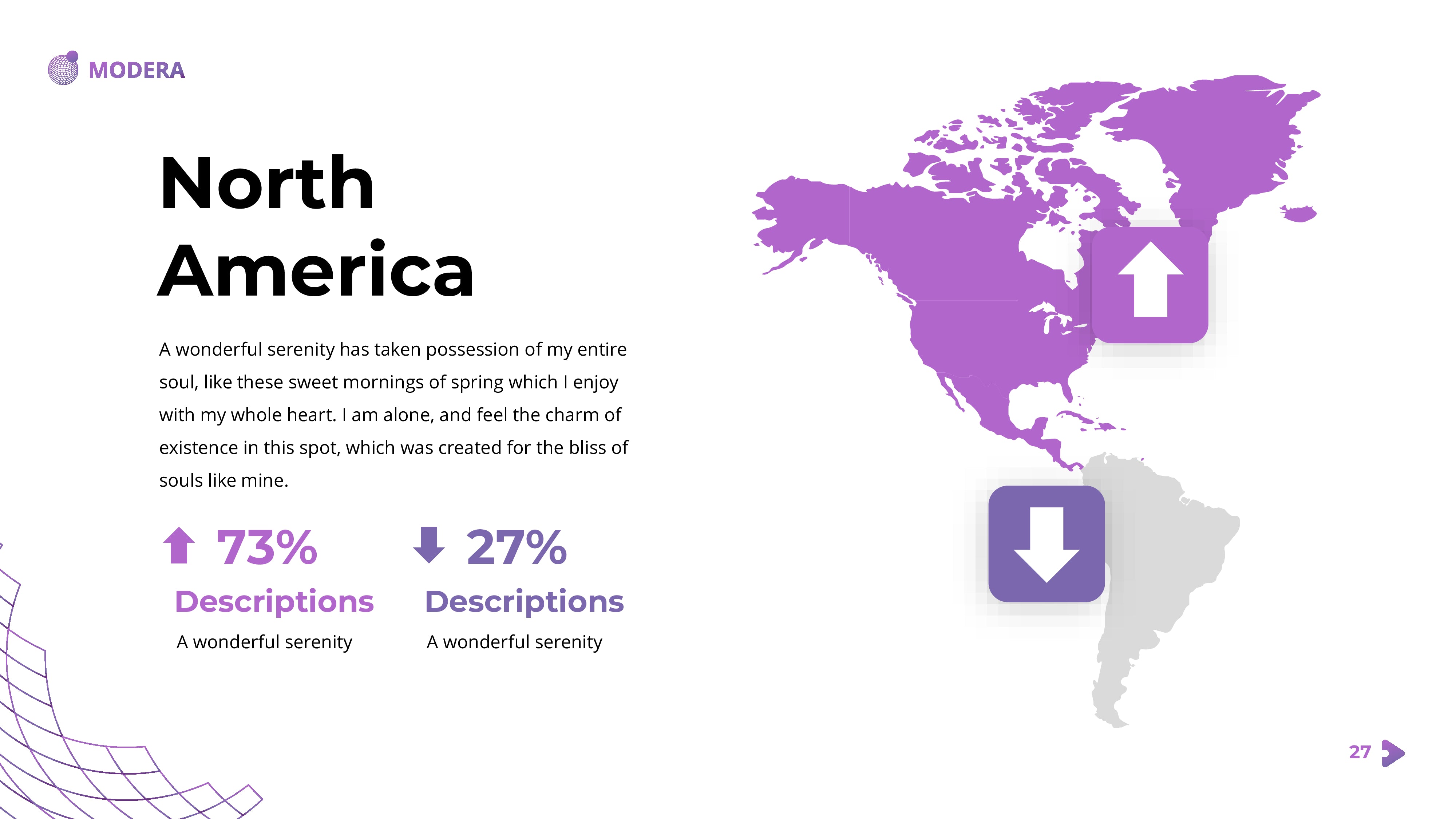 MODERA PowerPoint template purple