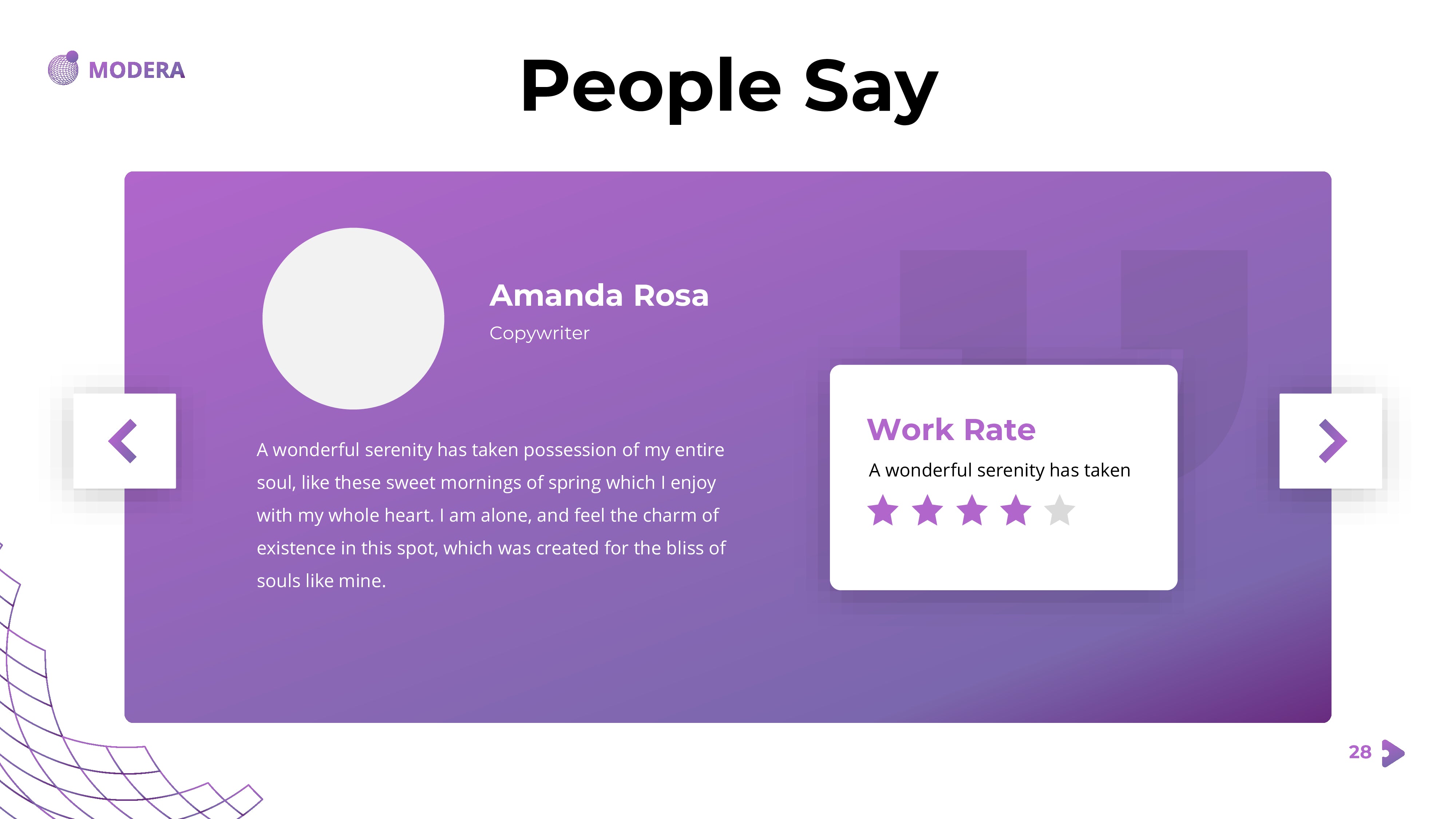 MODERA PowerPoint template purple