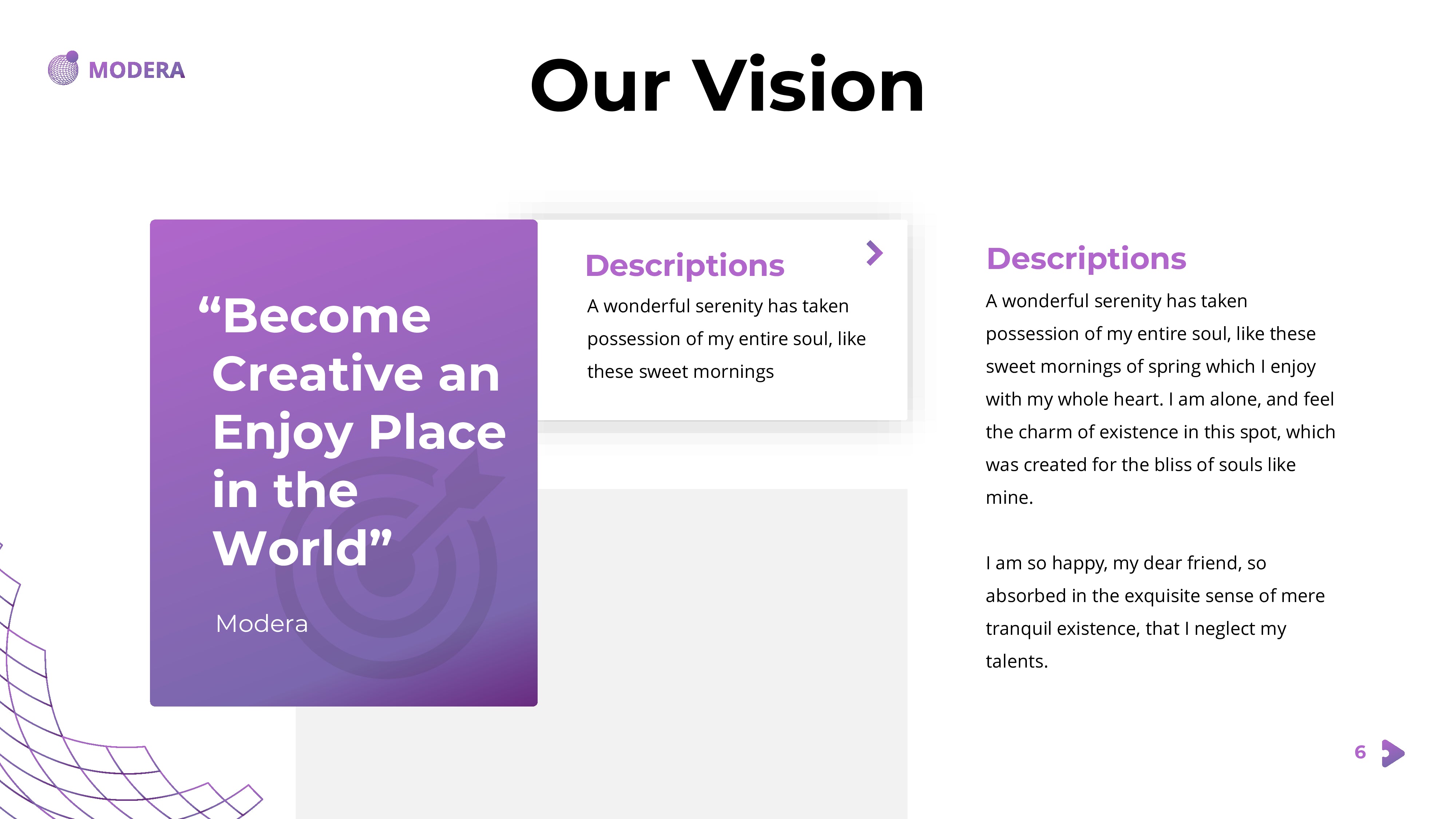 MODERA PowerPoint template purple