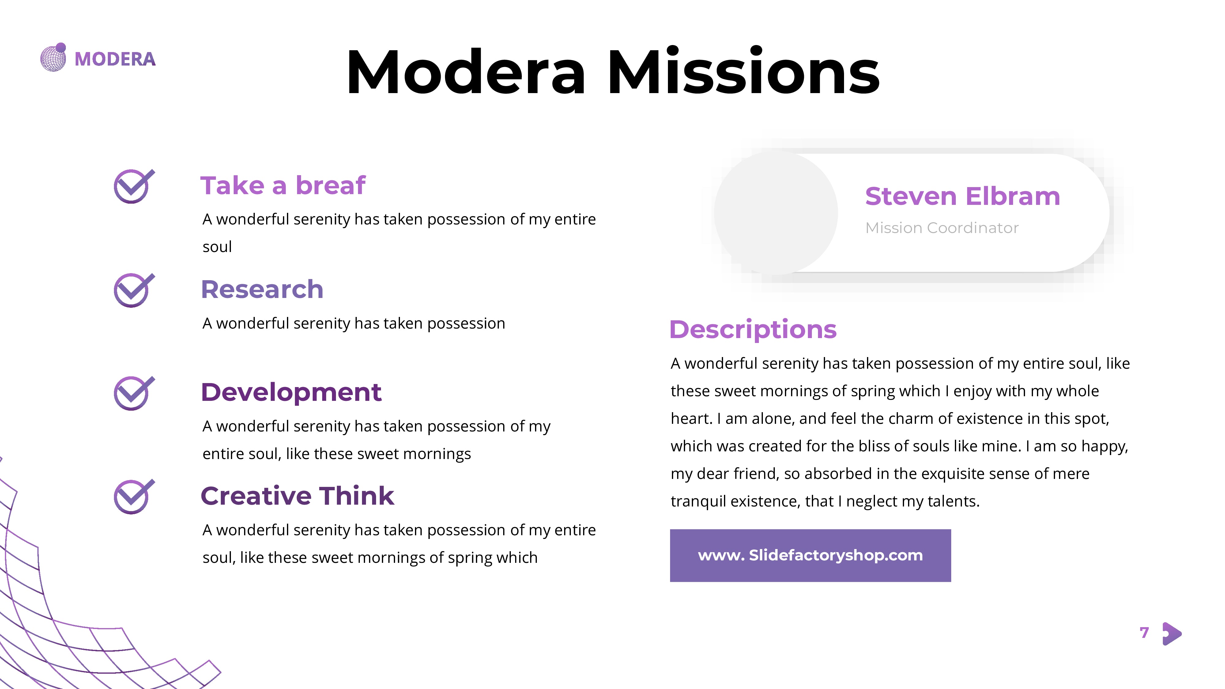 MODERA PowerPoint template purple