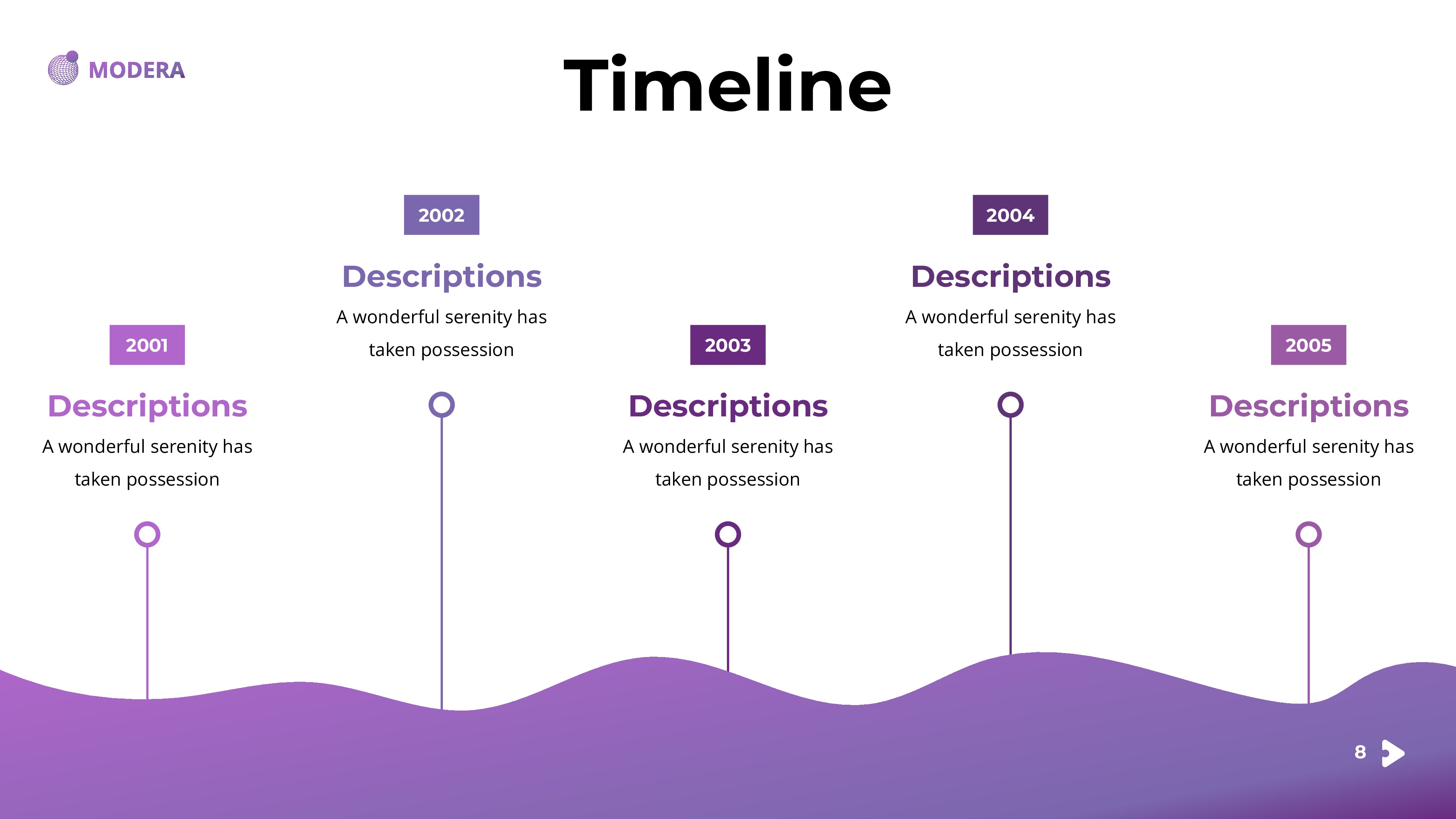 MODERA PowerPoint template purple