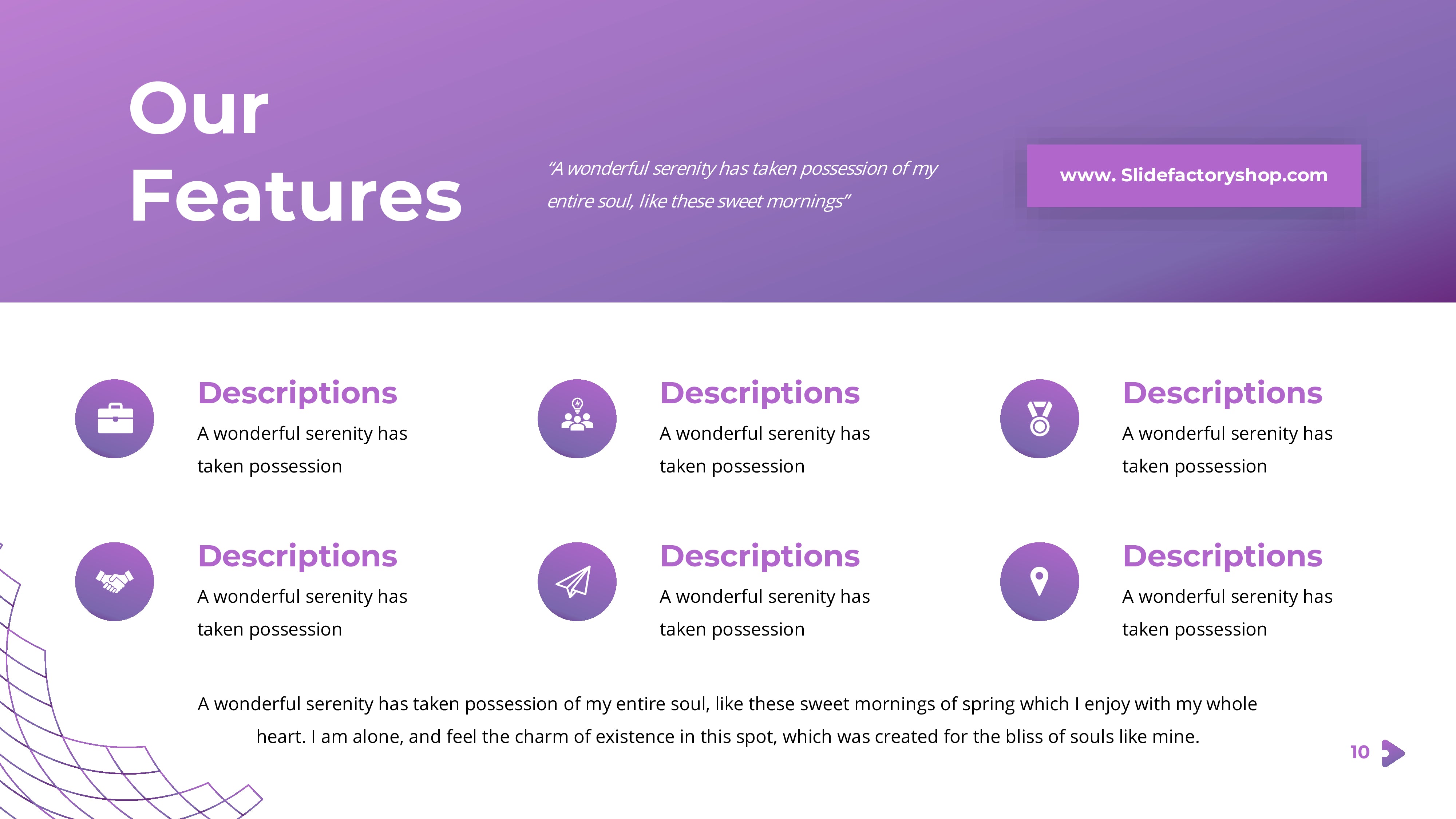 MODERA PowerPoint template purple