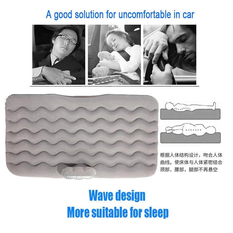 Car Air Inflatable Travel Mattress Bed Universal for Back Seat