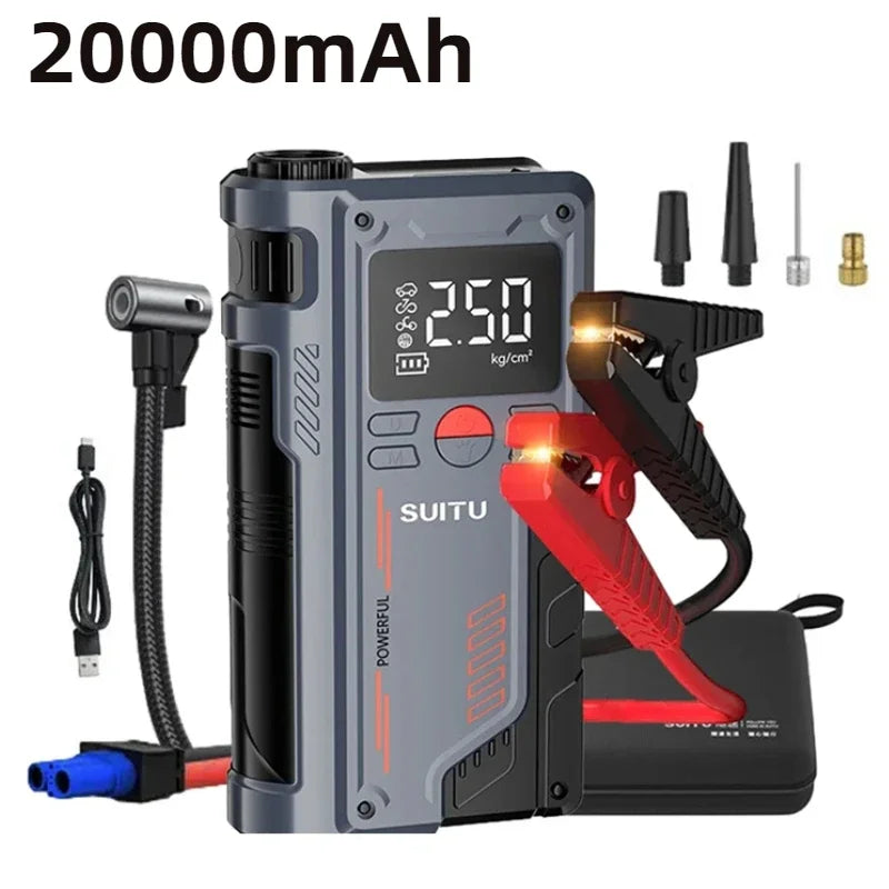 Portable Car Jump Starter & Air Pump 4 In 1