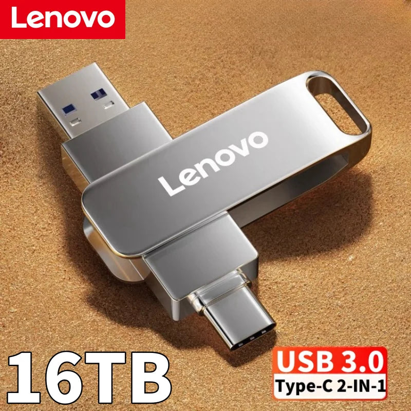 Lenovo 16TB 3.0 USB Flash Drive Metal High-Speed