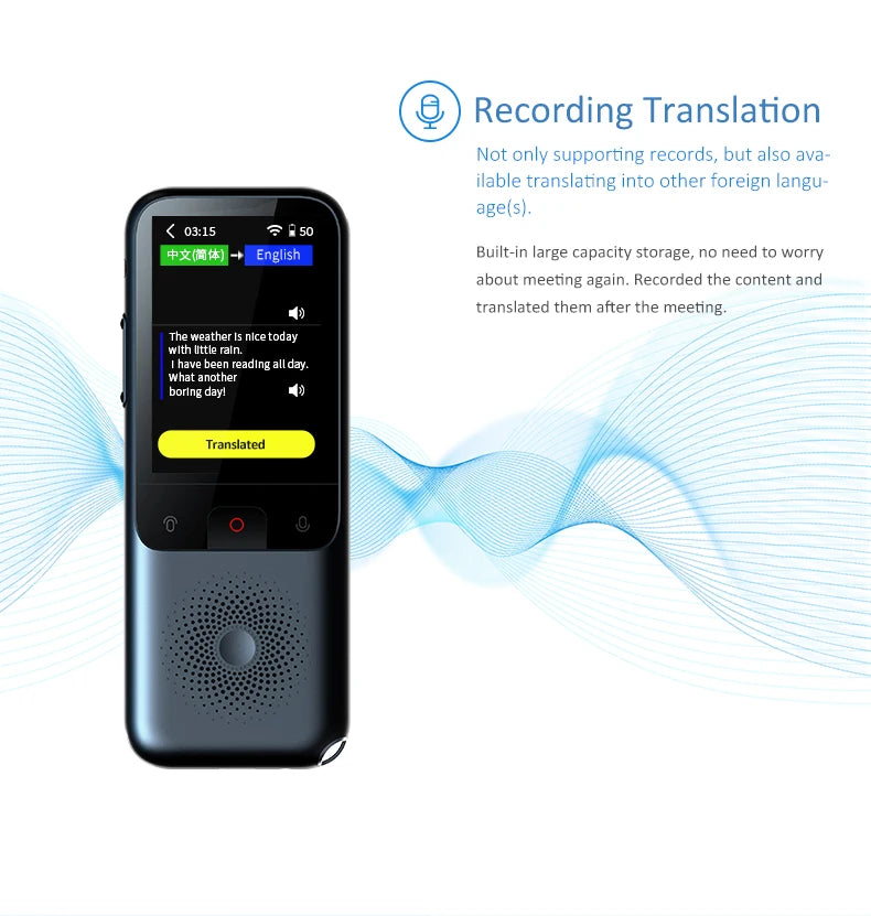 2023 New T11 Portable Audio Translator 138 Language