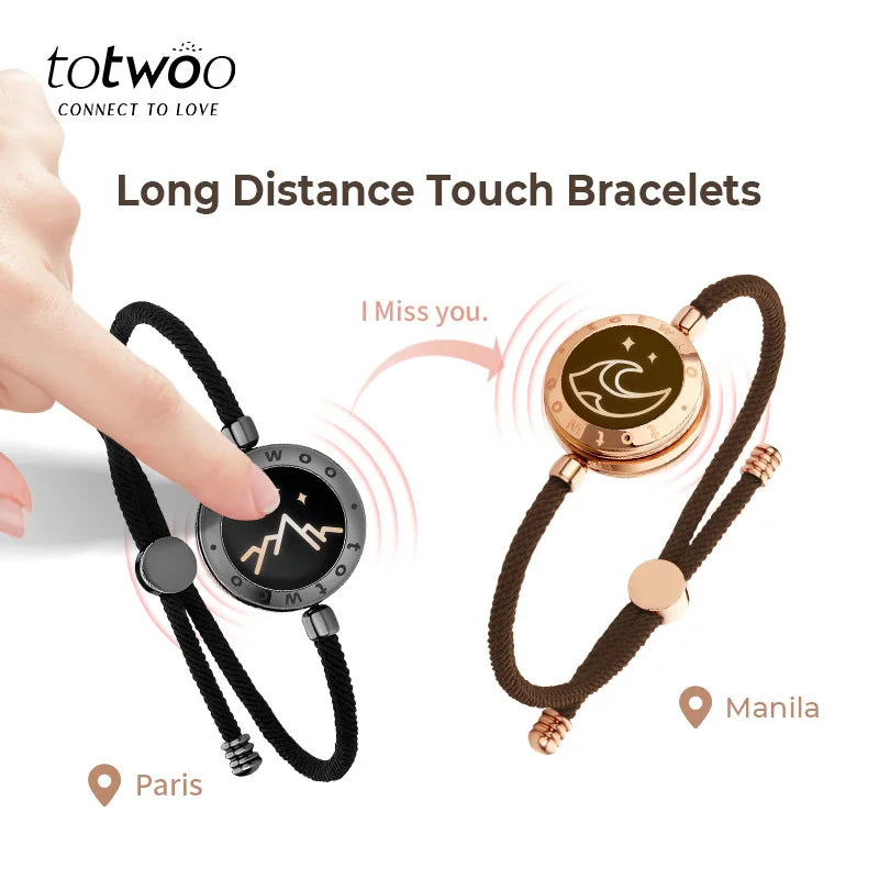 long distance touch Bracelets for Couples