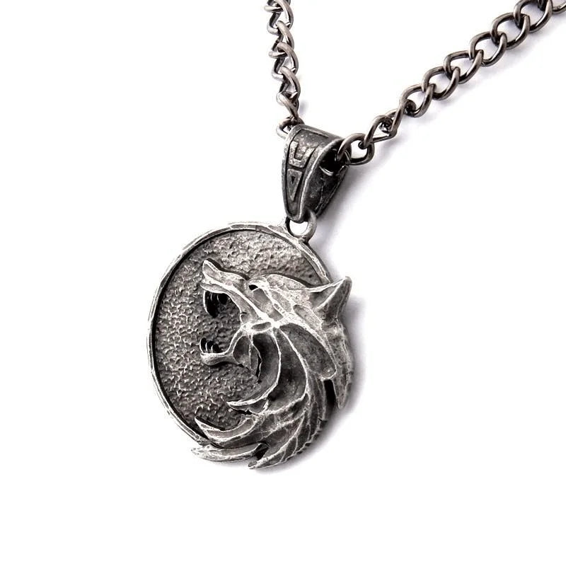 The Witcher 3 Geralt Head Pendant Necklace for