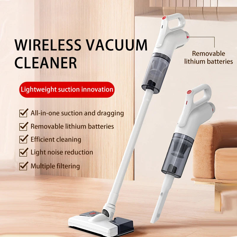 Cordless Vacuum Cleaner Household Detachable Lithium Battery