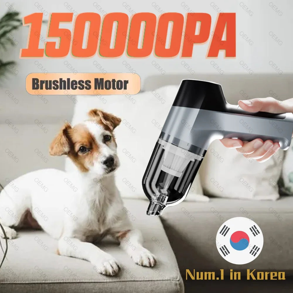 150000PA Car Vacuum Cleaner High Suction Portable Cleaner for Home Appliance