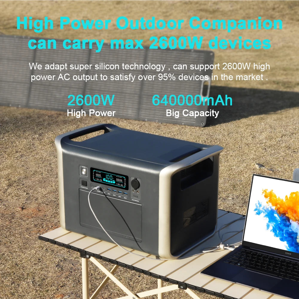 Portable Power Station 2600W 1800W 1024WH Mobile Power Supply