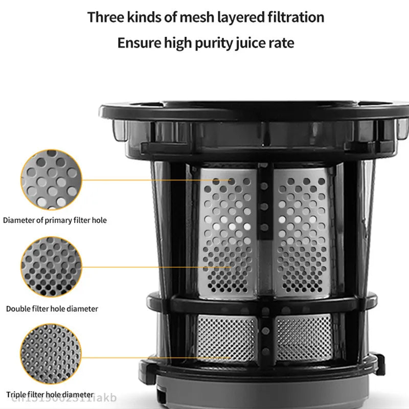 Large Caliber Slow Juicer Screw Cold Press Extractor Slag Juice