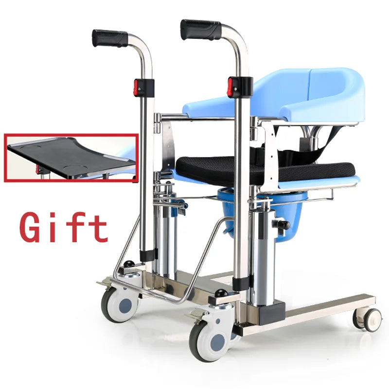 Patient transfer Chair Hydraulic Lift Adjustable Height Commode