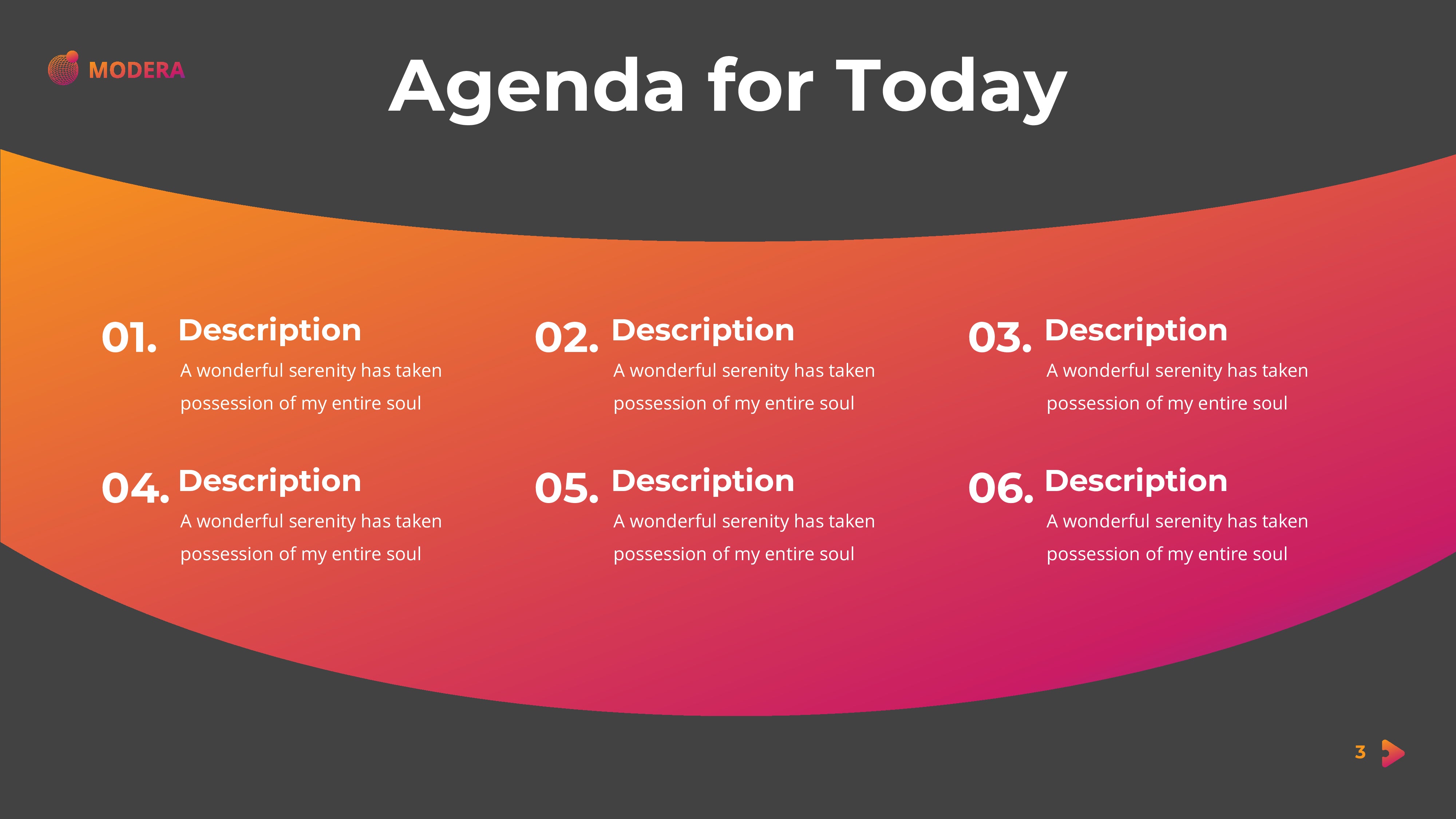 MODERA PowerPoint orange